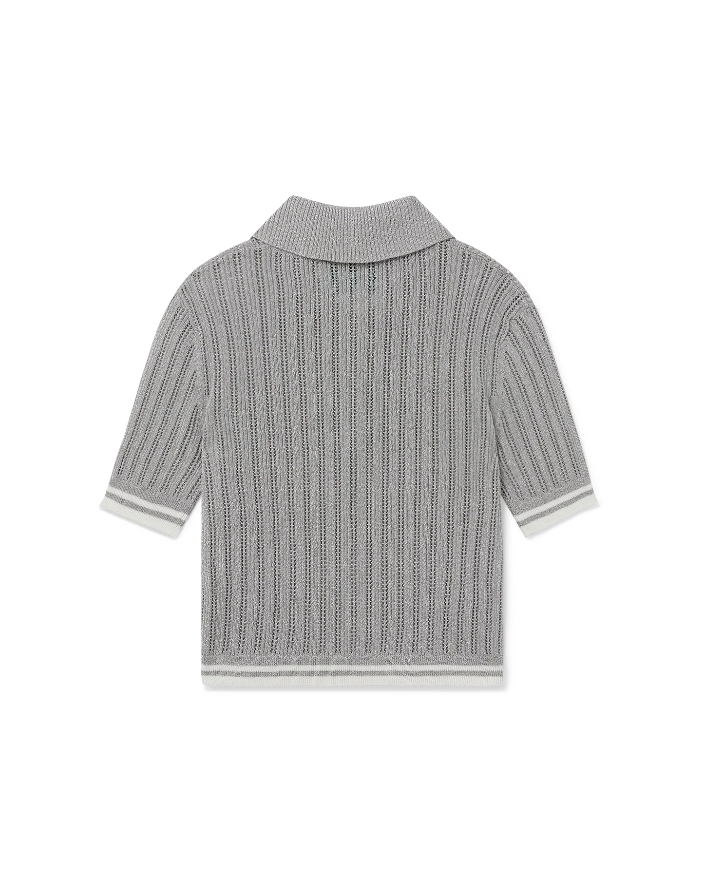 Silver Short Sleeve Polo Shirt