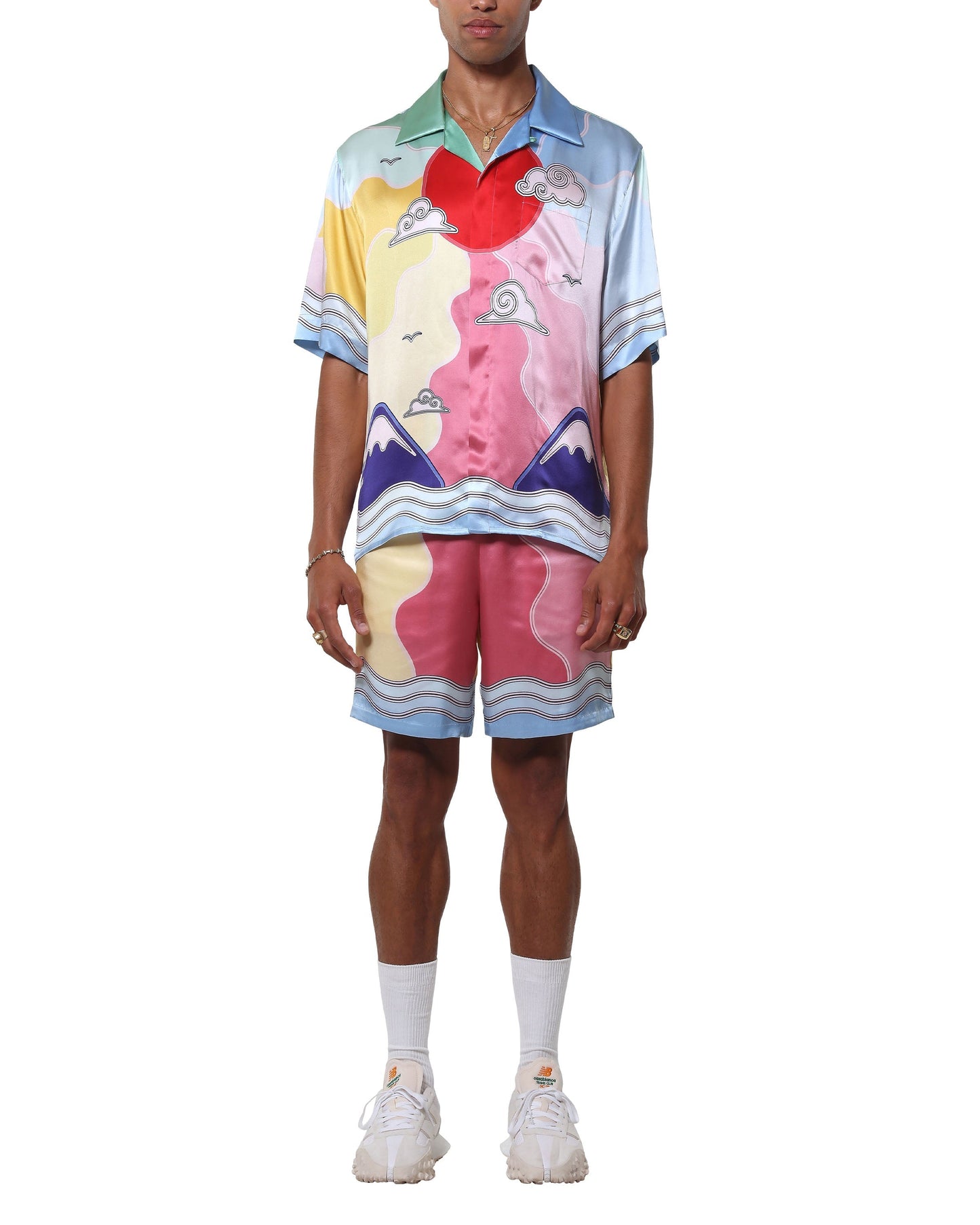 Soleil Levant Silk Shorts