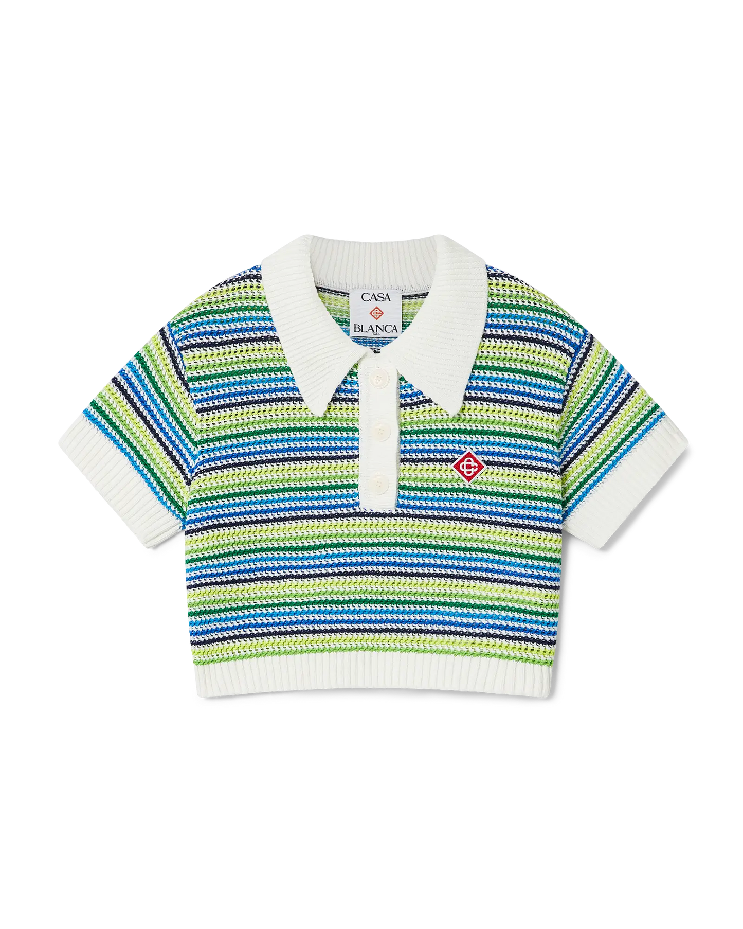 Children's Stripe Short Sleeve Crochet Top