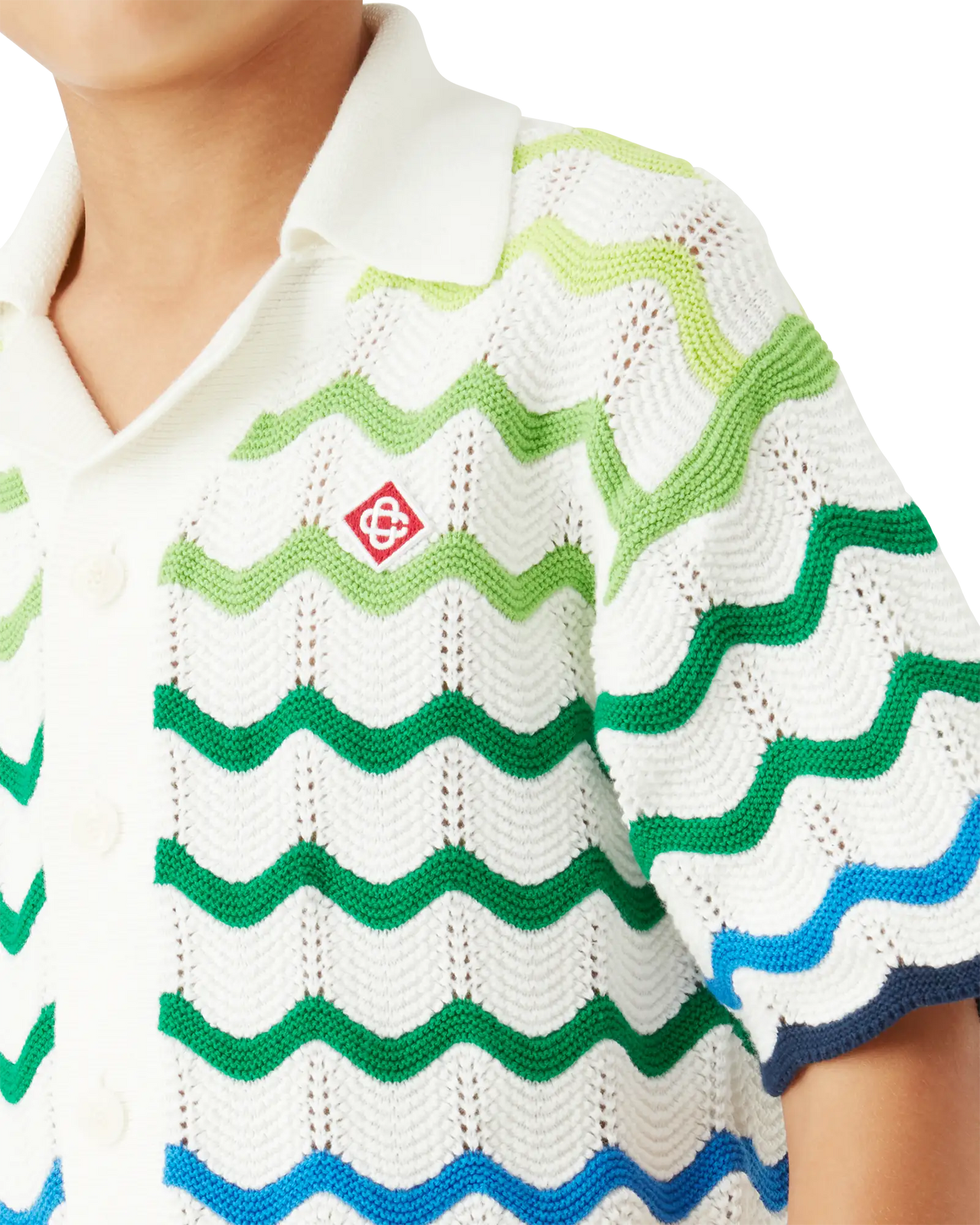 Children's Gradient Wave Short Sleeve Knit Shirt