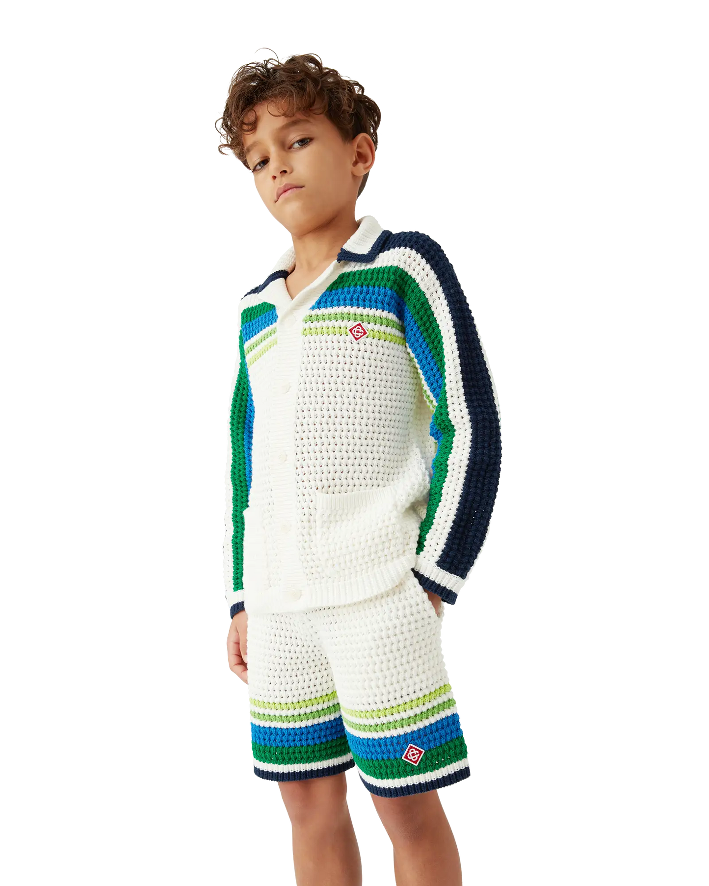 Children's Tennis Stripe Knit Shorts