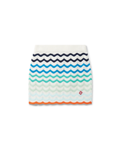Gradient Wave Crochet Skirt