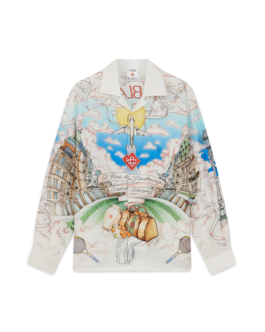 Paris Store Long Sleeve Silk Shirt