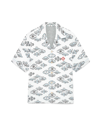 Jacquard Motif Short Sleeve Shirt