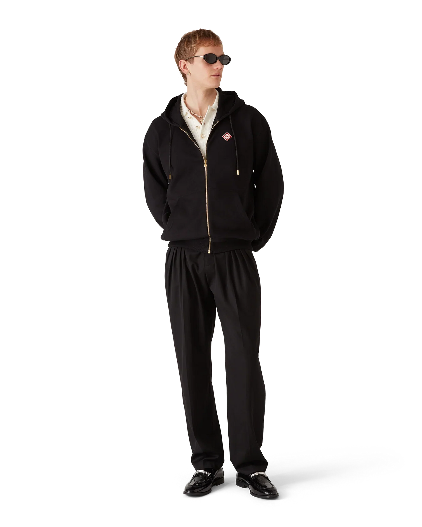 Diamond Logo Zip Hooded Sweatshirt