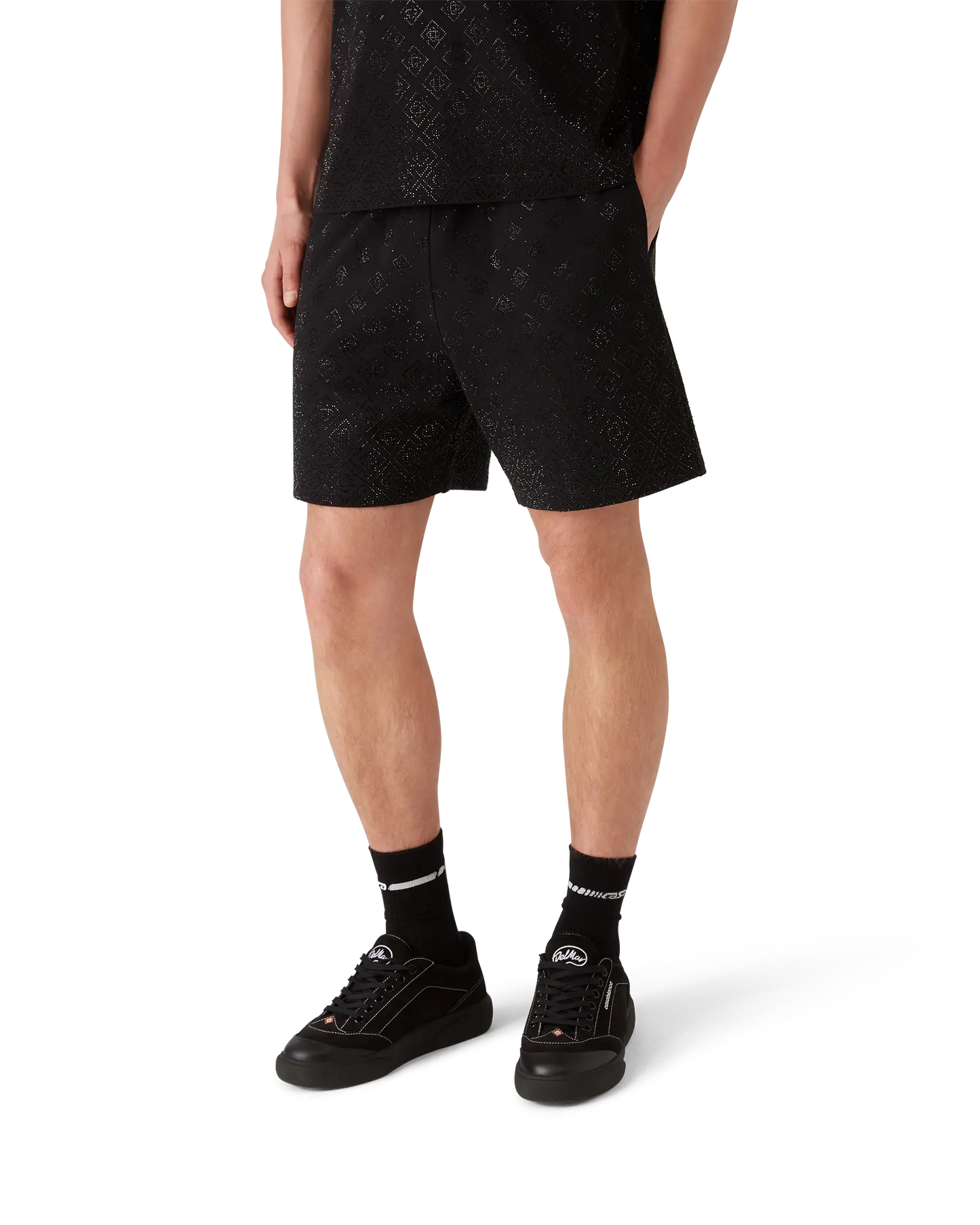 Crystal Monogram Sweatshorts