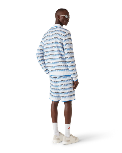 Tuck Stitch Long Sleeve Polo Shirt