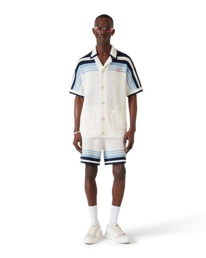 Tennis Cotton Crochet Short Sleeve Shirt