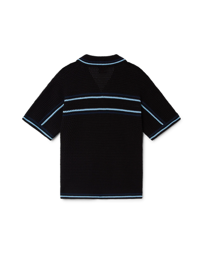 Tennis Cotton Crochet Short Sleeve Shirt