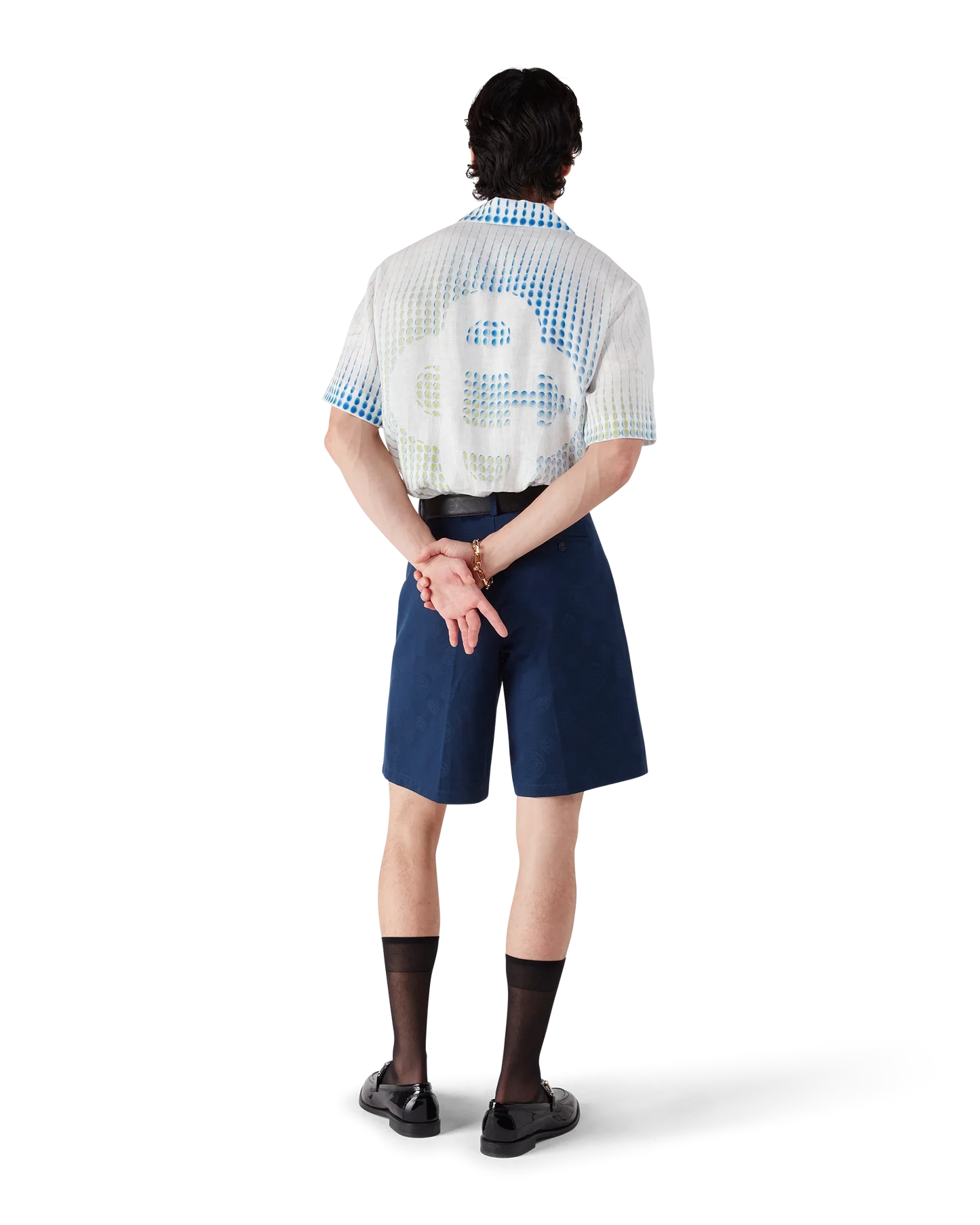Dots Short Sleeve Linen Shirt