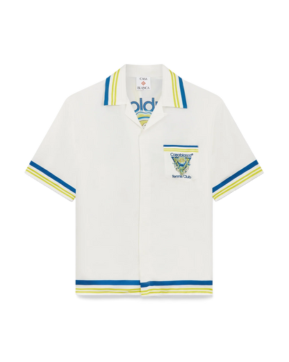 Tennis Club Short Sleeve Silk Shirt