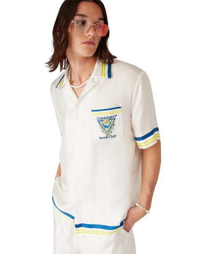 Tennis Club Short Sleeve Silk Shirt