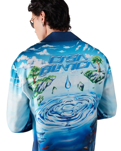 Lost Atlantis Long Sleeve Silk Shirt