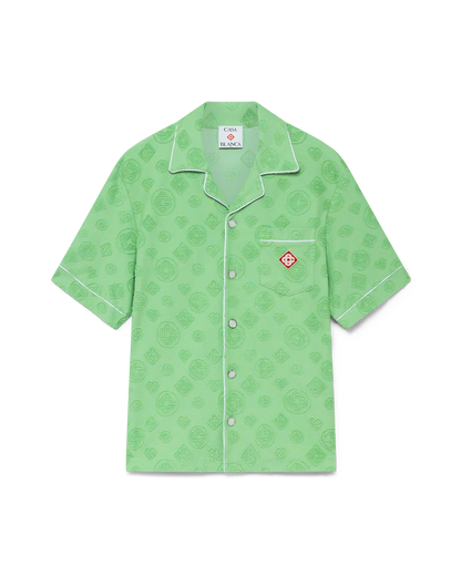 Towelling Monogram Short Sleeve Shirt