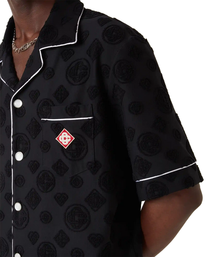 Towelling Monogram Short Sleeve Shirt