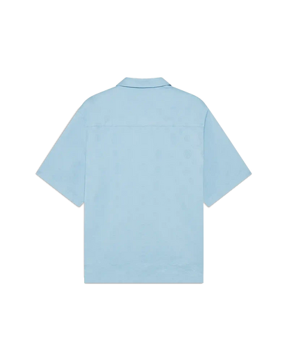Light Blue Monogram Short Sleeve Shirt