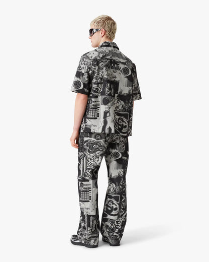 Rave Collage Short Sleeve Denim Shirt