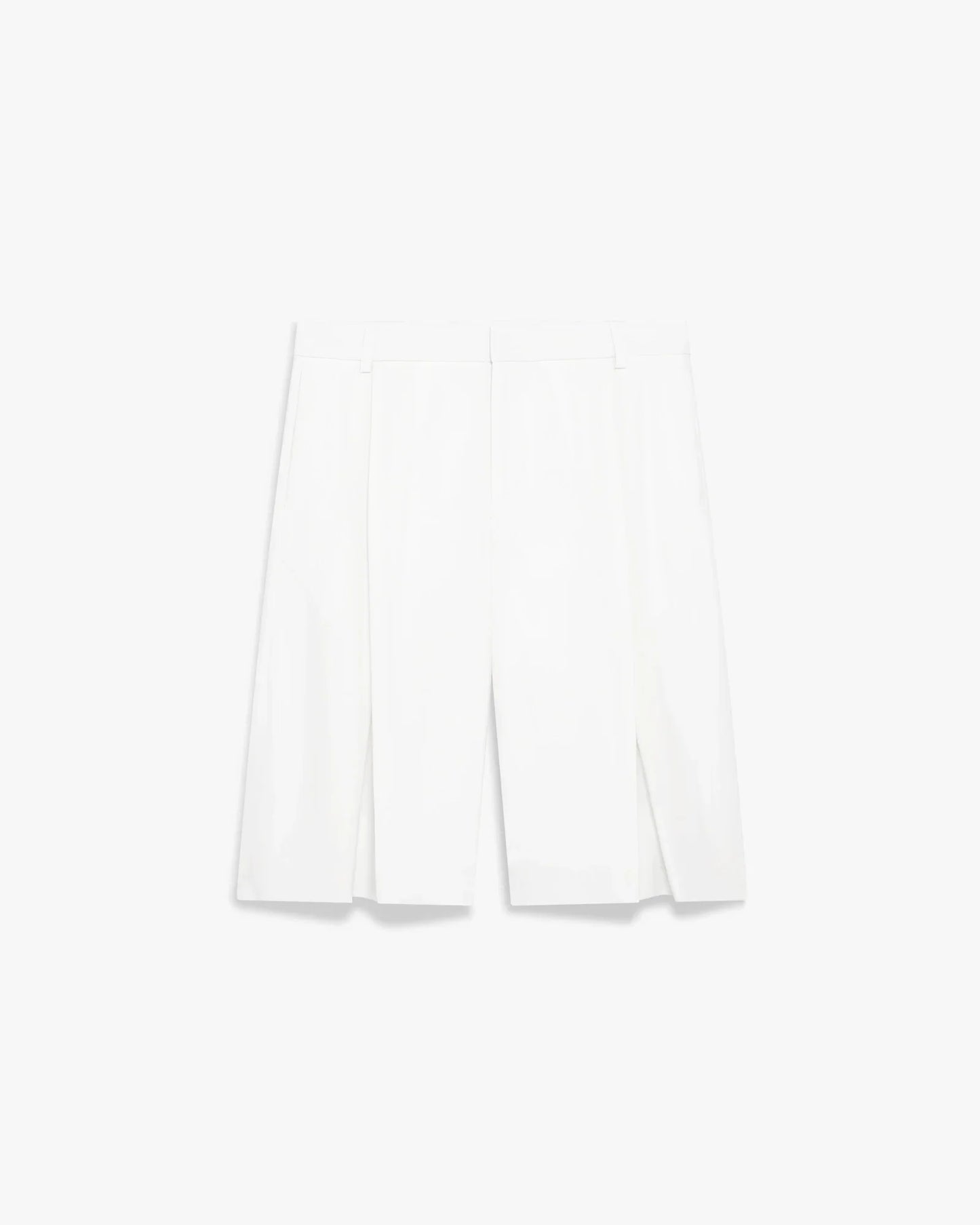 White Pleated Baggy Shorts