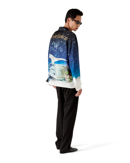 Vol De Nuit Long Sleeve Silk Shirt