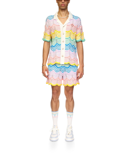 Gradient Wave Knit Shirt
