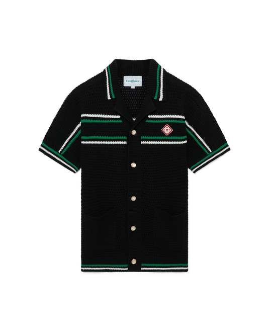 Tennis Short Sleeve Crochet Shirt