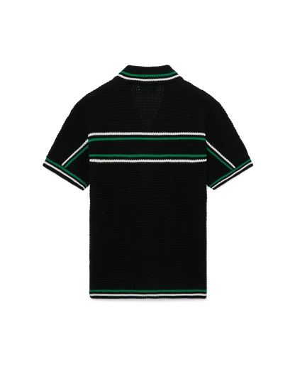 Tennis Short Sleeve Crochet Shirt