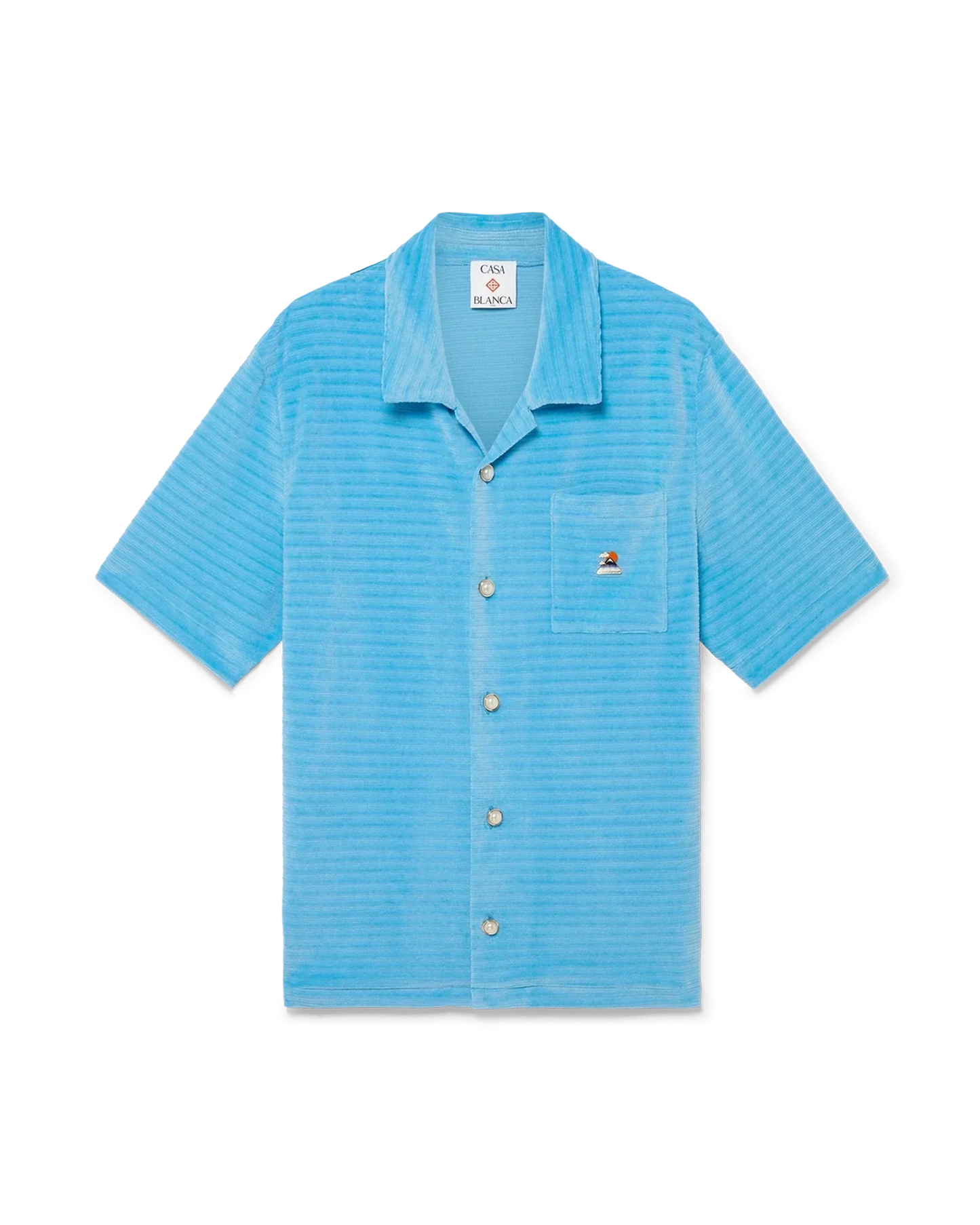 Velour Short Sleeve Stripe Shirt