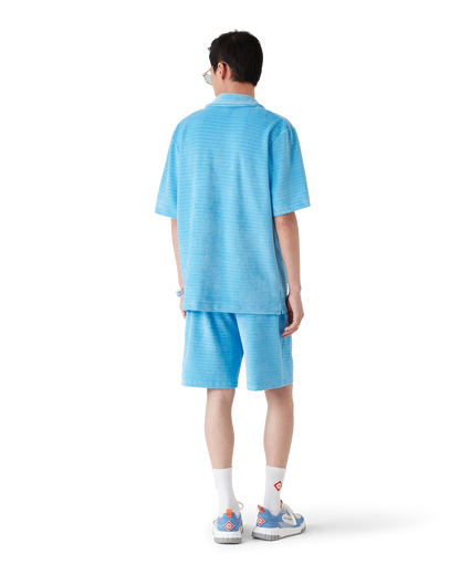 Velour Short Sleeve Stripe Shirt