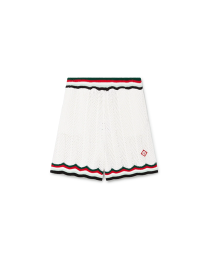 Cotton Chevron Crochet Shorts