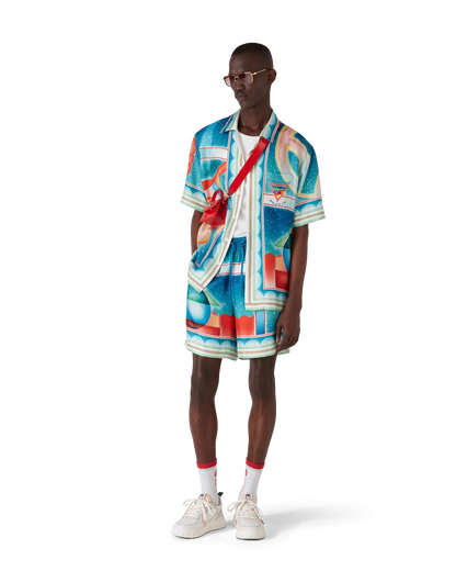 Galaxy Court Short Sleeve Silk Shirt