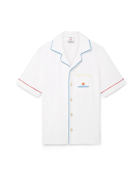Monogram Jacquard Short Sleeve Towelling Shirt