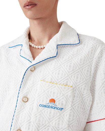 Monogram Jacquard Short Sleeve Towelling Shirt