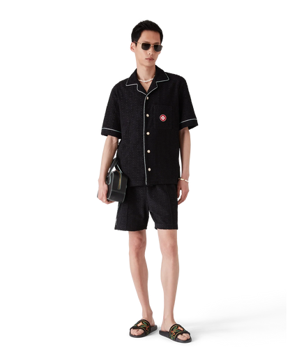 Monogram Jacquard Short Sleeve Towelling Shirt