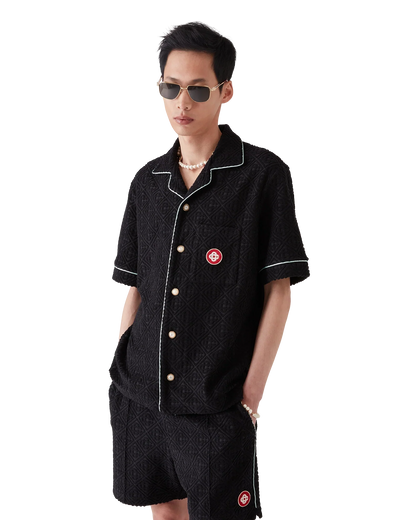 Monogram Jacquard Short Sleeve Towelling Shirt