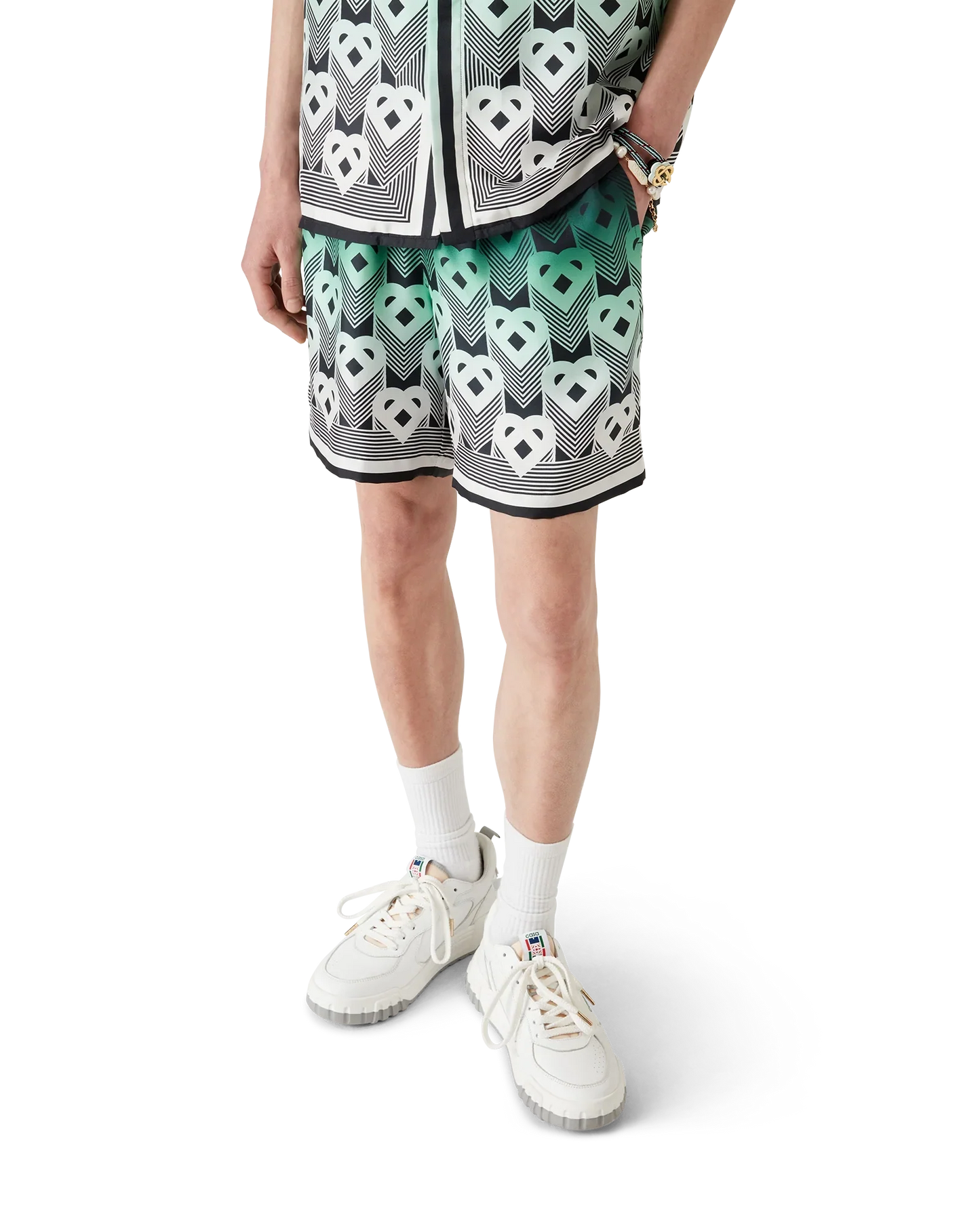 Gradient Monogram Silk Shorts
