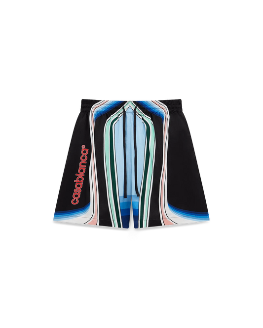 Graphic Mountain Silk Shorts
