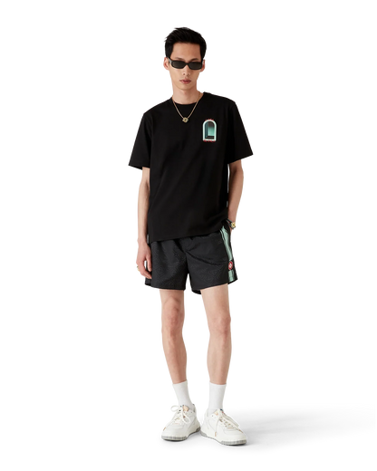 Monogram Jacquard Stripe Swim Shorts