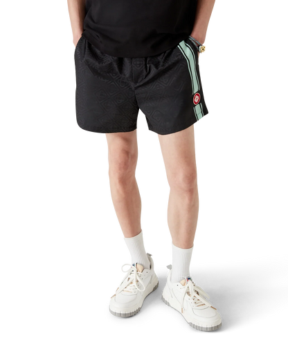 Monogram Jacquard Stripe Swim Shorts