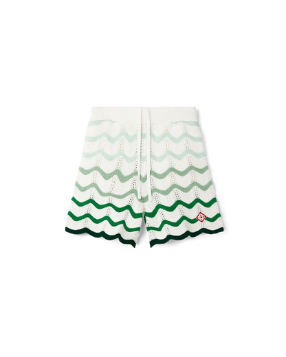 Wavy Gradient Crochet Shorts