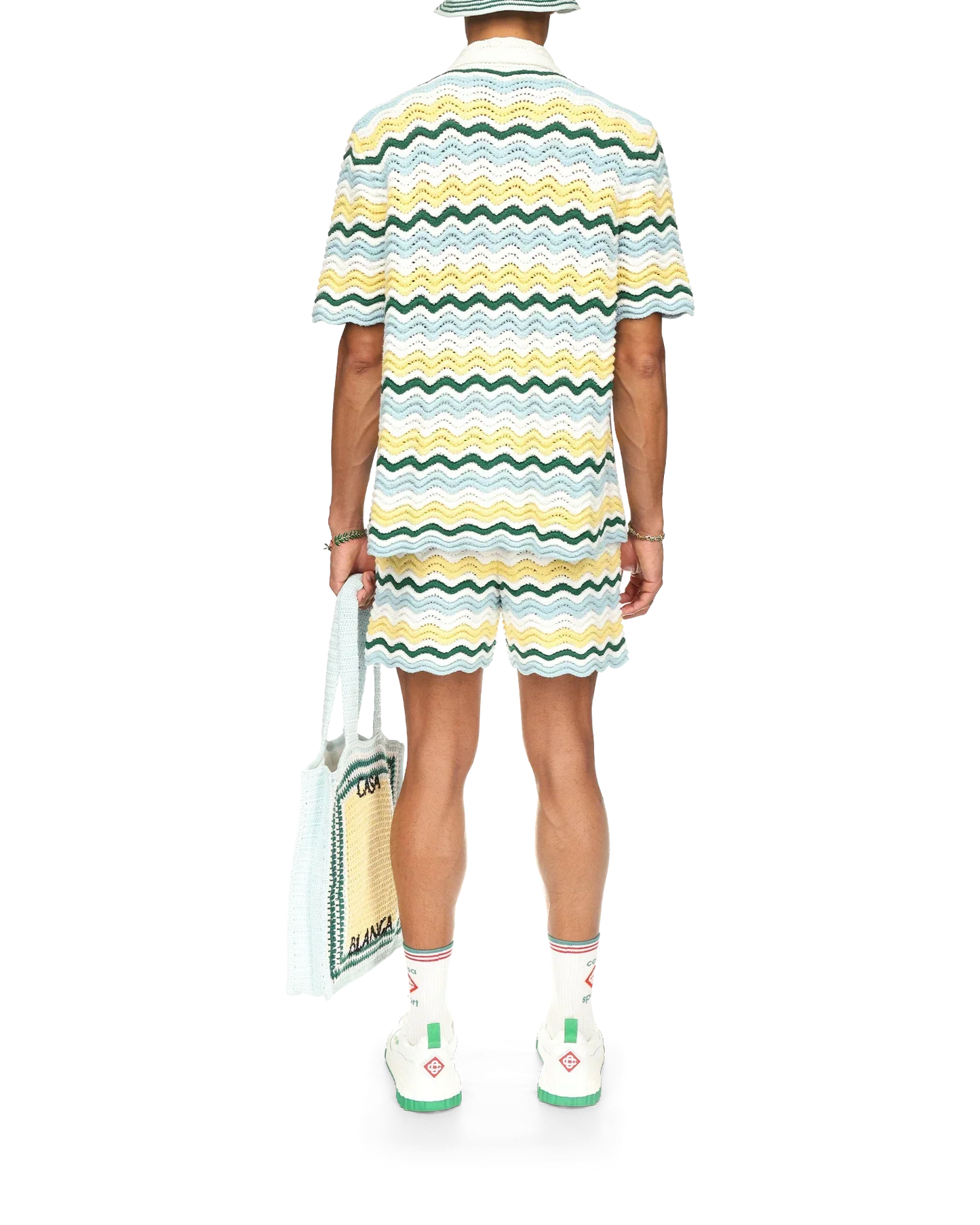 Wavy Short Sleeve Boucle Shirt