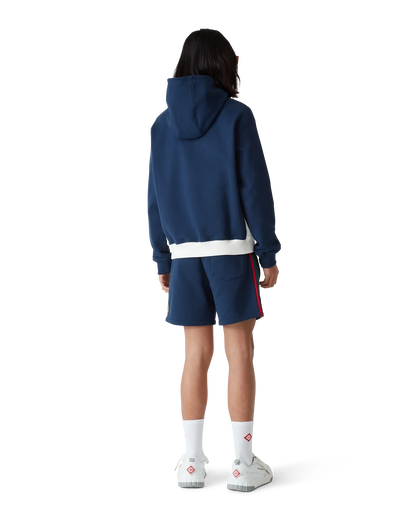 Colourblock Quarter Zip Hooded Sweatshirt