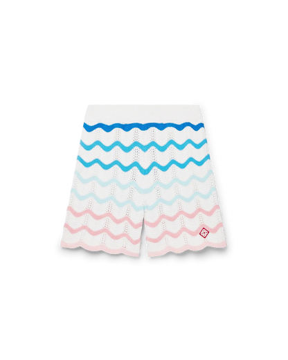 Gradient Wave Crochet Shorts