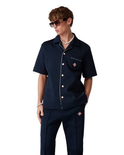 Jacquard Monogram Short Sleeve Shirt