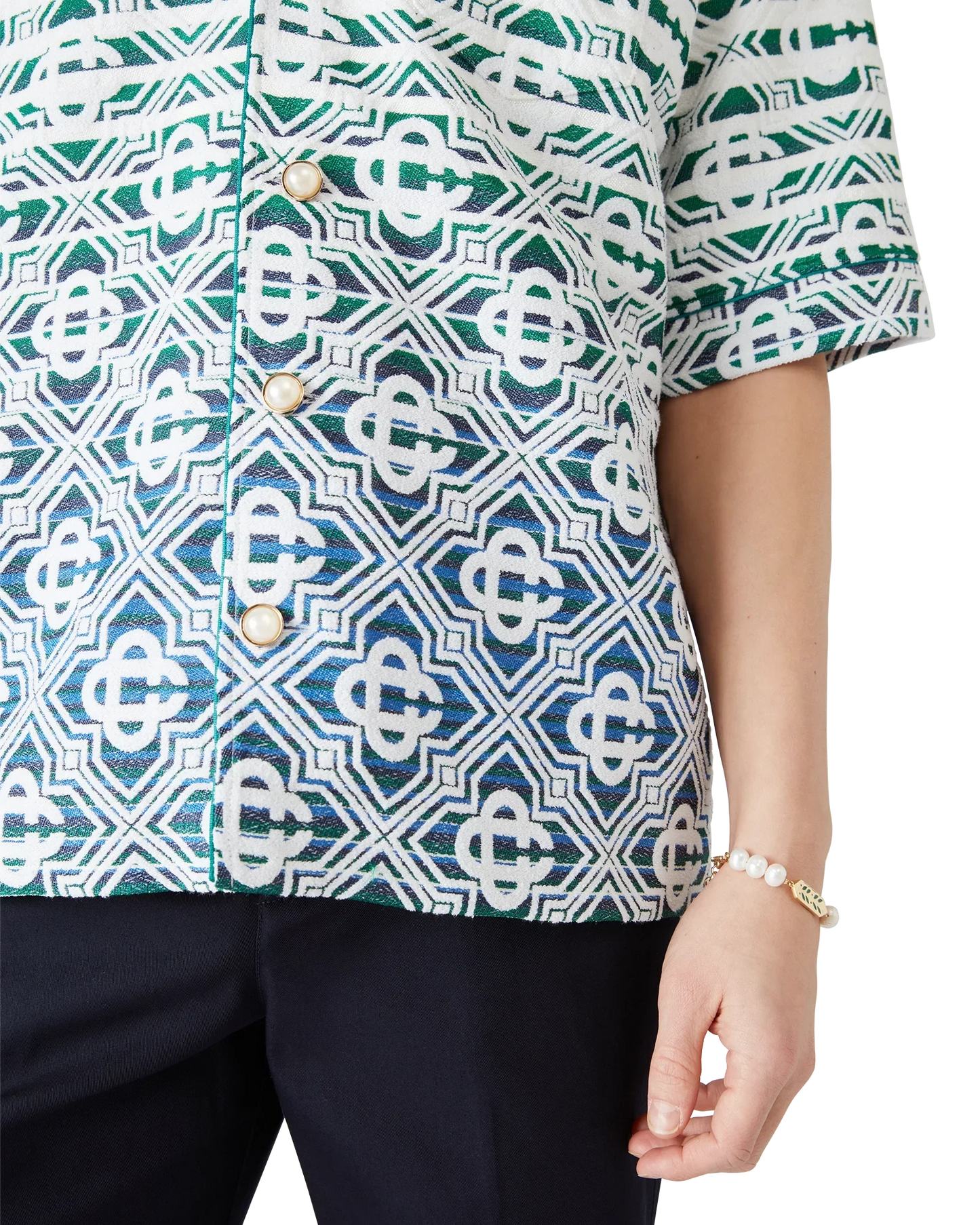 Monogram Gradient Towelling Short Sleeve Shirt