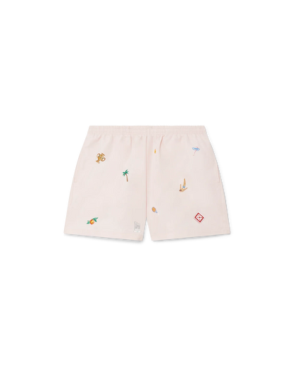 Embroidered Motif Swim Shorts