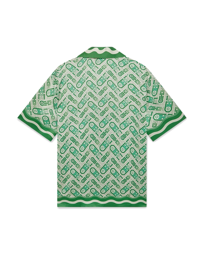 Ping Pong Short Sleeve Silk Shirt