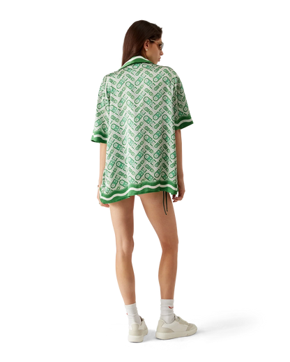 Ping Pong Short Sleeve Silk Shirt