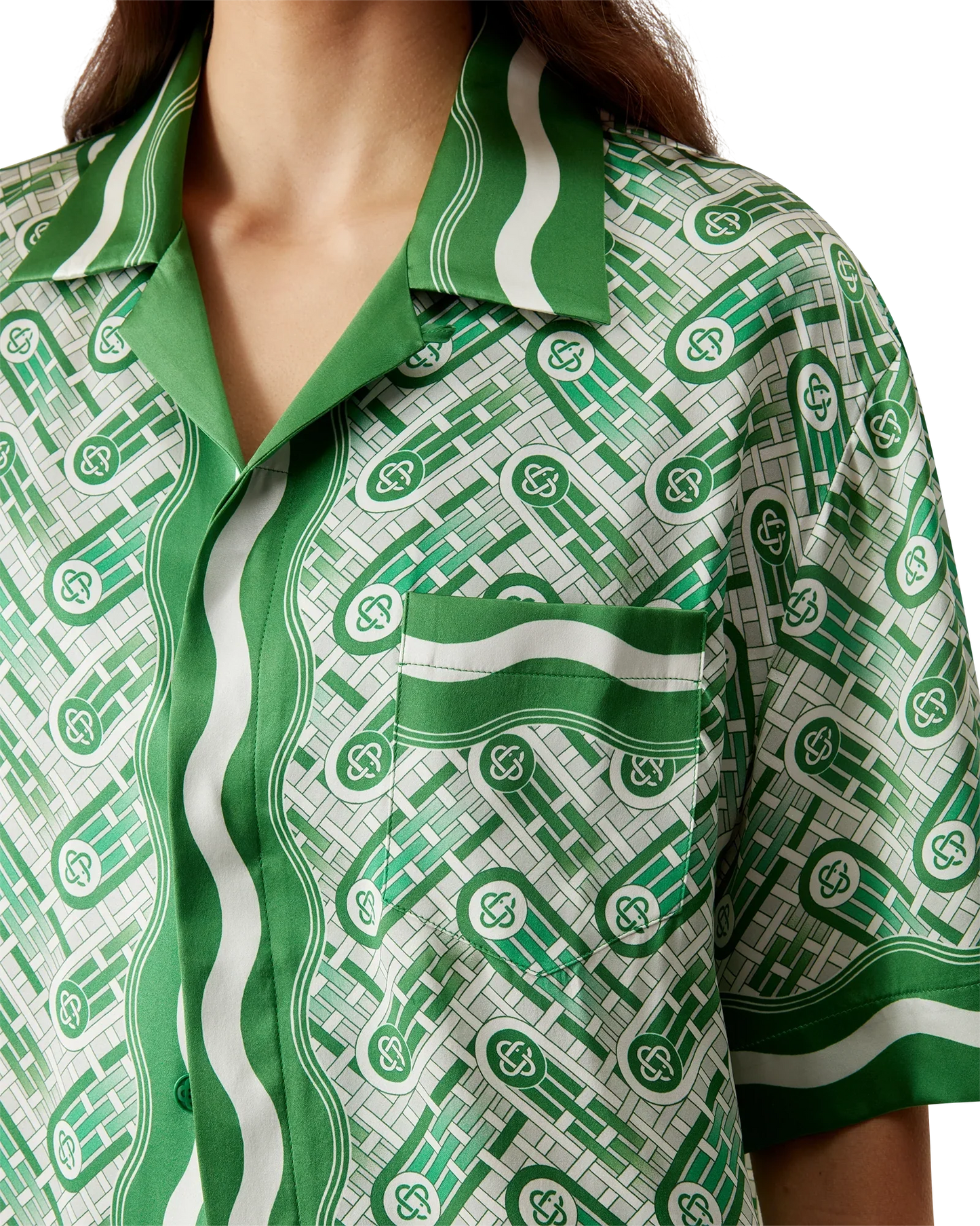 Ping Pong Short Sleeve Silk Shirt