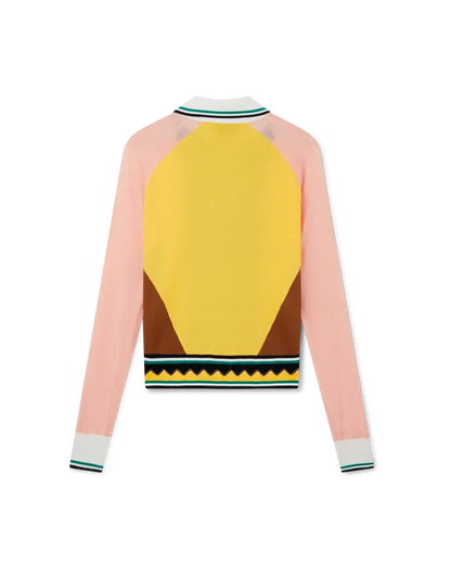 Graphic Panelled Polo Shirt