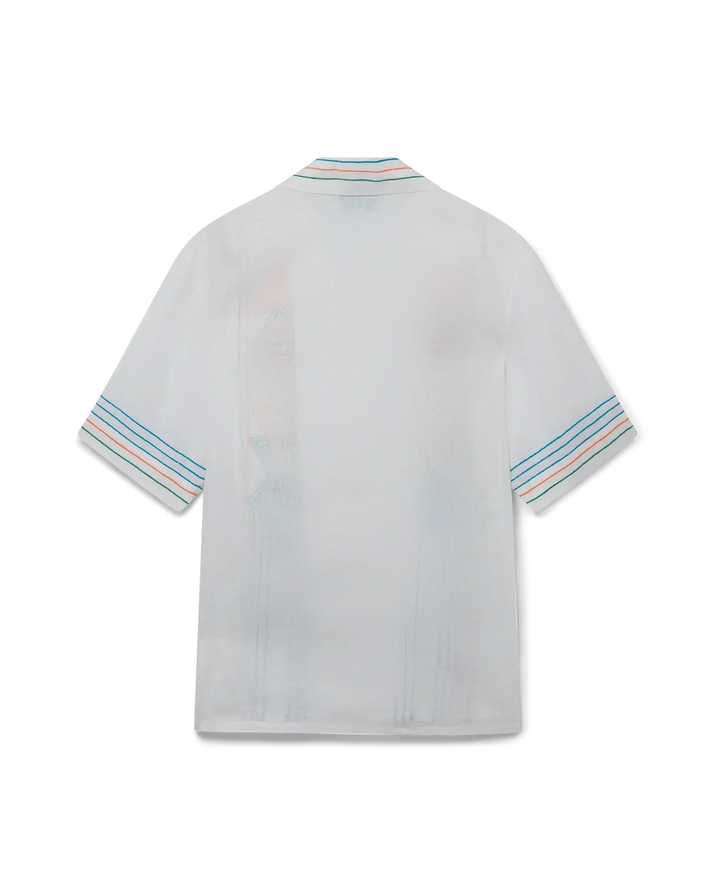 Le Fil De La Musique Short Sleeve Linen Shirt